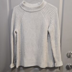 Goodthreads Women's Ribbed Turtleneck Sweater - Light Gray